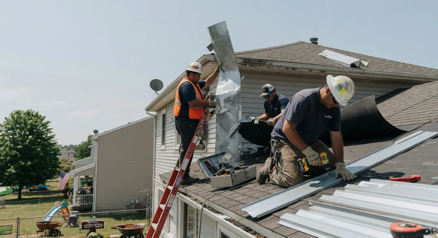 Storm Damage Metal Roof Repair in Piermont, NH